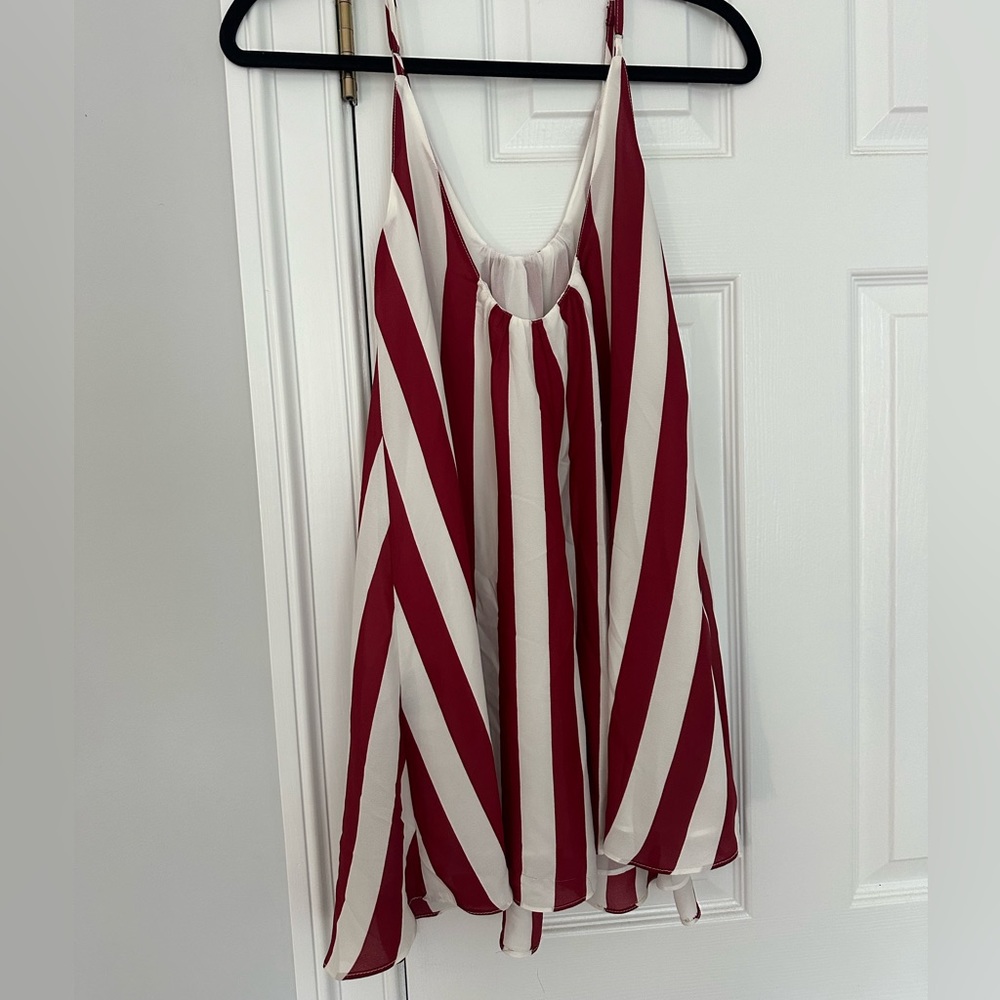 Buddy Love garnet and white striped dress